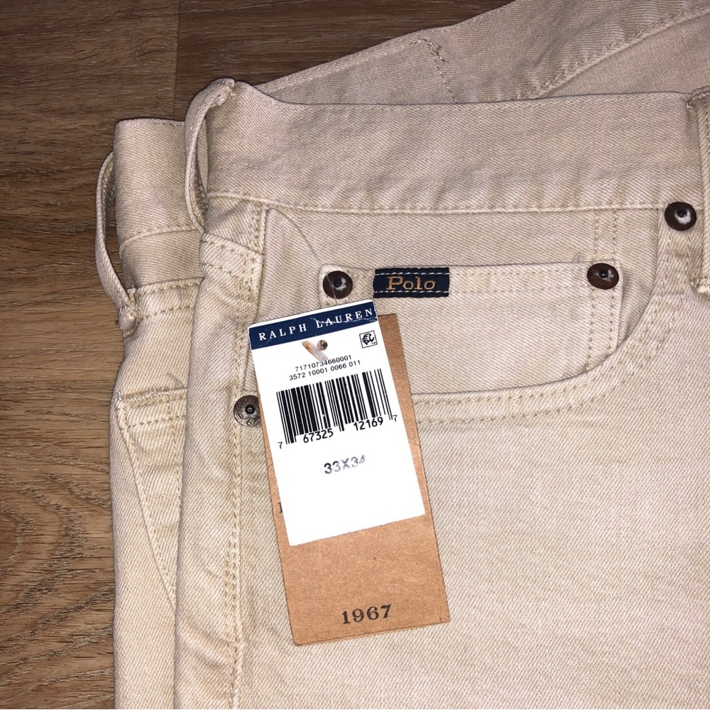 Polo Ralph Lauren Tan Denim Jeans The Sullivan pant slim fit W33xL34 NWT - Picture 2 of 6